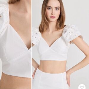 NWT En Saison Byblos Cotton Crop Top M